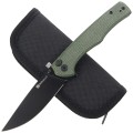 Nóż Sencut Crowley Green Micarta, Black Stonewashed D2 (S21012-3)-2 40697