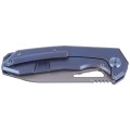 Nóż Kubey Knife Vagrant, Blue Titanium, Sandblast CPM-S30V by Maksim Tkachuk (KB284B)-2 40708