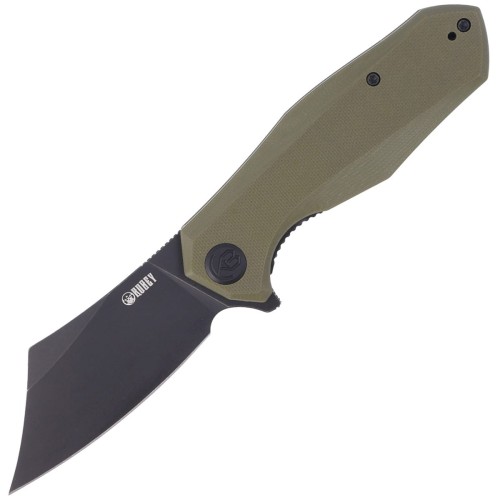 Nóż Kubey Echo Green G10, Black Stonewashed D2 (KU329B)-1 40736
