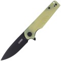Nóż Kubey Knife Wolverine, Translucent Yellow G10, Dark Stonewashed D2 (KU233D)-1 40755