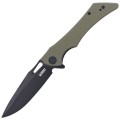 Nóż Kubey Raven Green G10, Dark Stonewashed AUS-10 by Jelly Jerry (KB245I)-1 40766