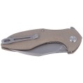 Nóż Kubey Noble Tan G10, Bead Blasted D2 (KU236C)-2 40783