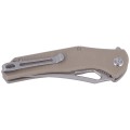 Nóż Kubey KU149B Tan G10, Bead Blasted D2 (KU149B)-2 40786