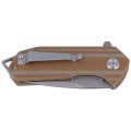 Nóż Kubey Campe Striped Beige G10, Sandblast D2 (KU203F)-7 40790