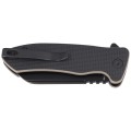 Nóż Kubey Knife Creon Black/Tan G10, Blackwashed AUS-10 (KU336F)-2 41000