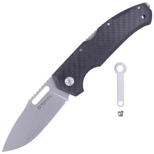 Nóż Maserin Nimrod Carbon Fiber, Stonewash M390 by Rumici (480/CN)-1 41263