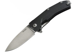 Nóż LionSteel KUR G10 Black, Stone Washed Blade (KUR BK)