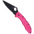 Nóż Spyderco Delica 4 FRN Pink, Black Blade Plain (C11FPPNS30VBK)-6 41317