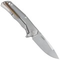 Nóż LionSteel T.R.E. Grey / Bronze Titanium, Stone Washed M390 by Molletta (TRE BR)-3 41380