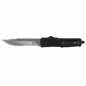 Nóż Templar Knife Large Black Rubber Dagger Serrated Silver