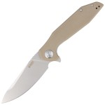 Nóż Kubey Knife Nova Tan G10, Bead Blasted D2 (KU117I)