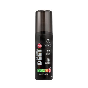 Płyn Vaco na kleszcze, komary i meszki Deet 50% + geranion 80 ml