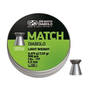 Śrut diabolo JSB Match Light 4,49 mm 500 szt. 0,475 g / 7,33 g