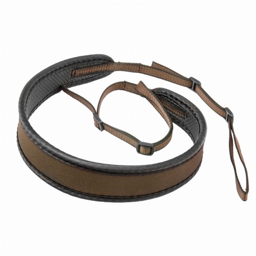 Pasek do lornetki z neoprenu prosty PLNT2 brązowy-1 41911