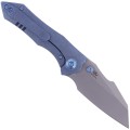 Nóż WE Knife High-Fin Blue Titanium, Stonewashed CPM 20CV by Gavko Knives (WE22005-3)-3 42026