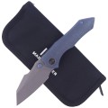 Nóż WE Knife High-Fin Blue Titanium, Stonewashed CPM 20CV by Gavko Knives (WE22005-3)-4 42026