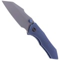 Nóż WE Knife High-Fin Blue Titanium, Stonewashed CPM 20CV by Gavko Knives (WE22005-3)-5 42026