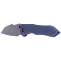 Nóż WE Knife High-Fin Blue Titanium, Stonewashed CPM 20CV by Gavko Knives (WE22005-3)-6 42026