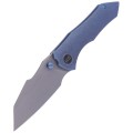 Nóż WE Knife High-Fin Blue Titanium, Stonewashed CPM 20CV by Gavko Knives (WE22005-3)-7 42026