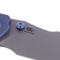 Nóż WE Knife High-Fin Blue Titanium, Stonewashed CPM 20CV by Gavko Knives (WE22005-3)-10 42026