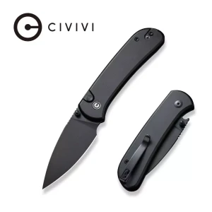 Nóż Civivi Qubit Black Aluminum, Black Stonewashed 14C28N (C22030E-1)