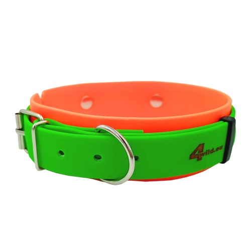 Obroża tropowa 4wild.eu BioThane 38 mm 38-52 cm pomarańczowo - zielona-1 42234