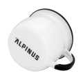 Kubek emaliowany Alpinus Ryś biały 0,28 l-3 42237