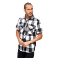 Koszula męska Brandit Check krótki rękaw czarno/biała-3 42445
