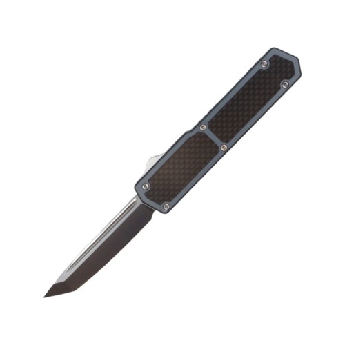 Nóż automatyczny TacKnives TK Pro OTF Vigor V2 Carbon Fiber / Grey Aluminum, Satin 154CM-1 42454