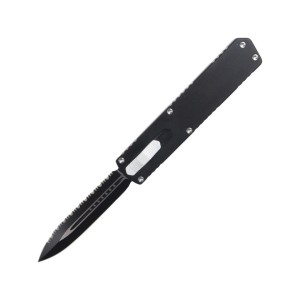 Nóż automatyczny TacKnives TK Pro OTF Nighthawk V2 Double Edge Black Aluminum, DLC 154CM