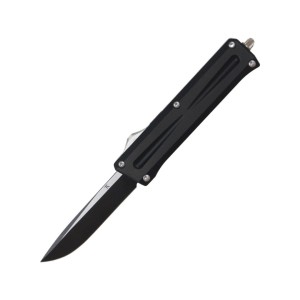 Nóż automatyczny TacKnives TK Pro OTF Stinger DP Black Aluminum, Satin / DLC 154CM