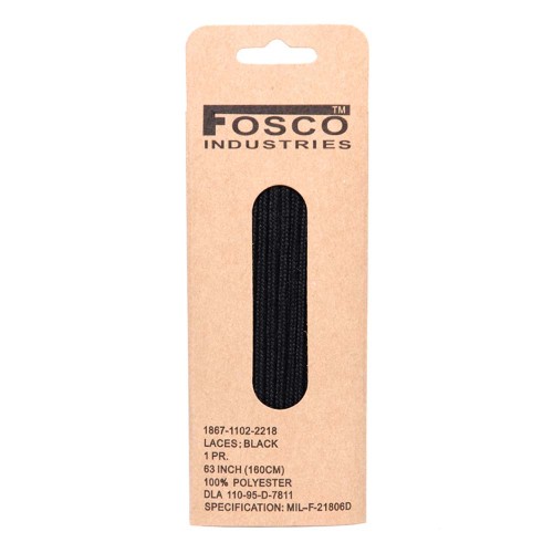 Sznurówki Fosco 160 cm poliester czarne-1 42476