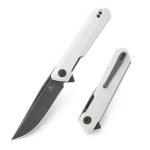 Nóż Bestechman Dundee White G10, Grey Titanized / Satin D2 by Ostap Hel (BMK01G)