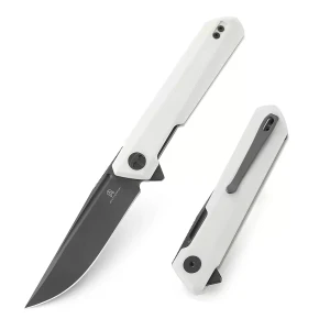 Nóż Bestechman Dundee White G10, Grey Titanized / Satin D2 by Ostap Hel (BMK01G)