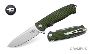Nóż Bestech Grampus Olive G10, Stonewash / Satin D2 (BG02B)