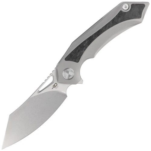 Nóż Bestech Kasta Grey Titanium / Marble Carbon Fiber, Satin M390 by Kombou (BT1909A)-1 42512