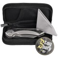 Nóż Bestech Kasta Grey Titanium / Marble Carbon Fiber, Satin M390 by Kombou (BT1909A)-4 42512