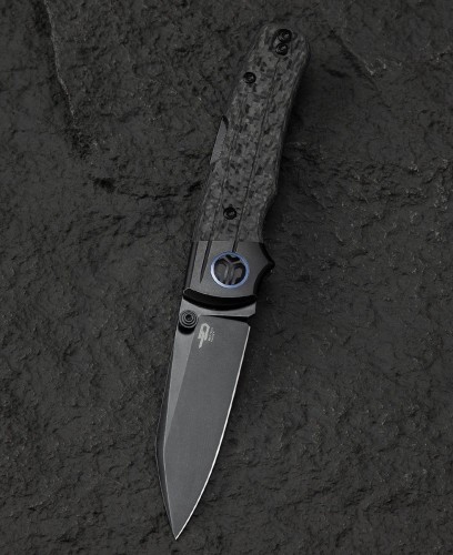 Nóż Bestech Tonic Black Carbon fiber / Titanium, Black Stonewashed M390 by Colin Maisonpierre (BT2204E)-1 42519