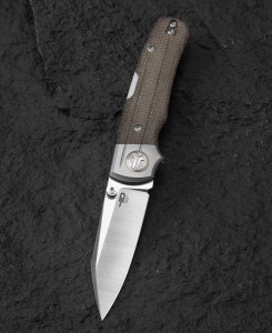 Nóż Bestech Tonic Titanium / Green Canvas Micarta Satin M390 by Colin Maisonpierre (BT2204C)