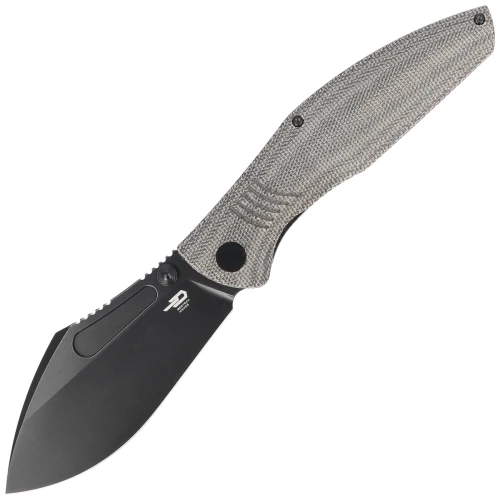 Nóż Bestech Lockness Black Canvas Micarta / Titanium, Black Stonewasched M390 by Koens Craft (BT2205F)-1 42533