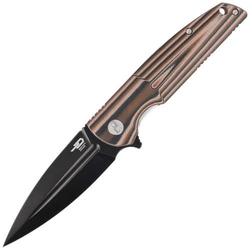 Nóż Bestech Fin Black / Orange / Beige G10, Black Stonewashed 14C28N (BG34C-3)-1 42684
