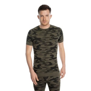 Koszulka męska Spaio Military krótki rękaw zielona