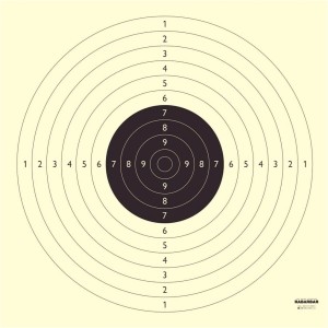 Tarcza strzelecka Olimpijka LUX - pakiet 50 szt. pistolet sportowy