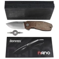 Nóż LionSteel Naono Natural Canvas Micarta, Satin CPM MagnaCut (NA01 CVN)-4 43075