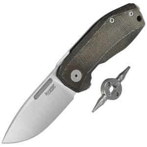 Nóż LionSteel Nano Green Canvas Micarta, Satin CPM MagnaCut (NA01 CVG)