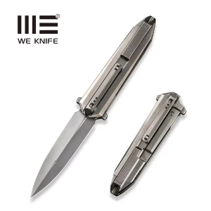 Nóż WE Knife Diatomic Polished Bead Blasted Titanium Polished Bead Blasted CPM 20CV (WE22032-2)