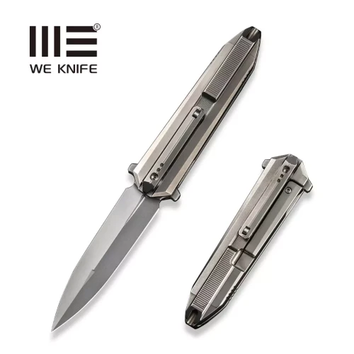 Nóż WE Knife Diatomic Polished Bead Blasted Titanium, Polished Bead Blasted CPM 20CV (WE22032-2)-1 43233