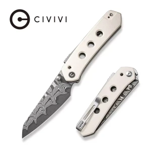 Nóż Civivi Vision FG Ivory G10, Damascus by Snecx Tan (C22036-DS1)