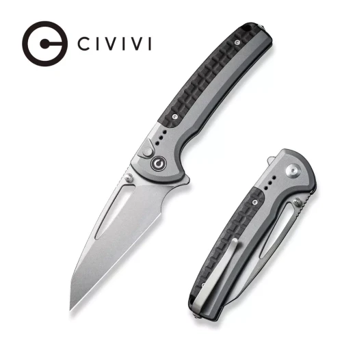 Nóż Civivi Sentinel Strike Gray Aluminium / Black FRN, Stonewashed K110 (C22025B-2)-1 43240