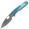 Nóż Medford Infraction Teal/Violet Multi-etch Titanium, Tumbled S45VN by Greg Medford-1 43257